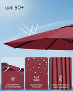 Double parasol-460 x 270 cm-with pendulum and UV protection