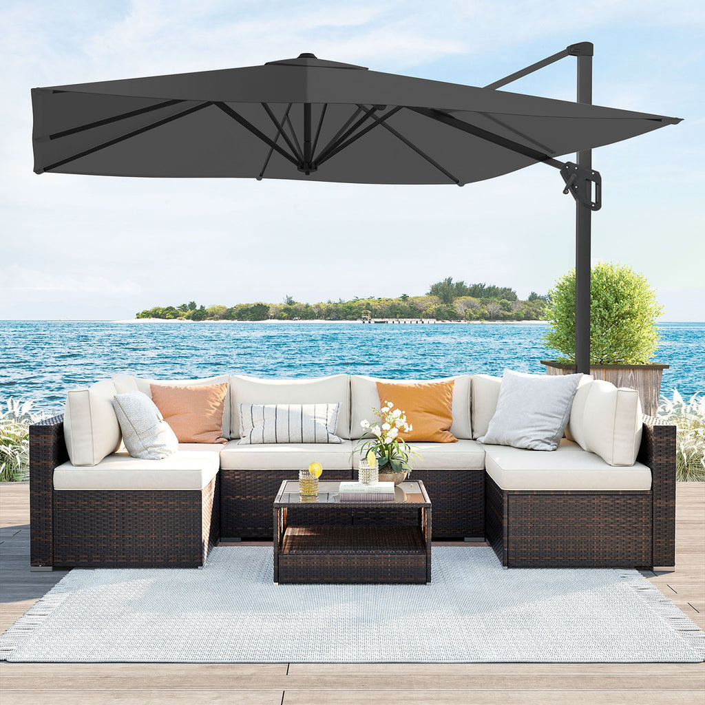 Parasol - 290 × 290 cm - 360 ° rotatable - with standard