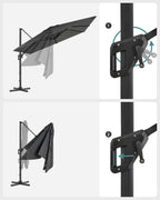 Parasol - 290 × 290 cm - 360 ° rotatable - with standard