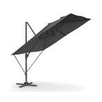Parasol 270x270 cm - UPF 50+ - with crank and cross foot - Gray