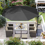 Parasol - with crank - for opening and closing