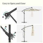 Parasol on solar energy with LED lighting-Modern Design