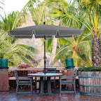 Parasol - Rectangular garden parasol - Foldable - 200 x 125 cm - Gray