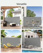 Extendable side canopy- 140 x 300 cm- Wind & Privacy Protection