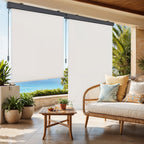 Vertical canopy - extendable, set of 2, sun protection for balcony or terrace