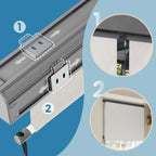 Vertical canopy - extendable, set of 2, sun protection for balcony or terrace
