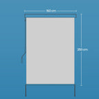 Vertical canopy - extendable, set of 2, sun protection for balcony or terrace