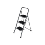 Stapping stool - With 3 steps - Metal frame - Gray / black