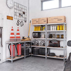 Storage rack - metal cupboard - 875 kg bearing capacity - 180 x 90 x 40 cm - silver