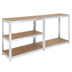 Storage rack - metal cupboard - 875 kg bearing capacity - 180 x 90 x 40 cm - silver