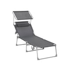 Sunter - Lounge Bed - Lounger - With Sun Visit - Lay capacity of up to 250 kg - Gray