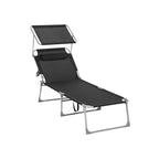 Sunter - Lounge Bed - Lounger - With Sun Visit - Lay capacity of up to 250 kg - Gray