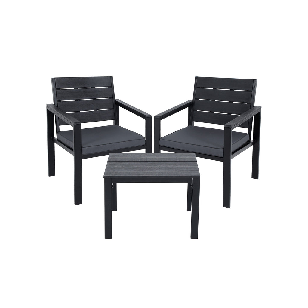 Garden furniture set-3-part-Black