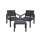 Garden furniture set-3-part-Black