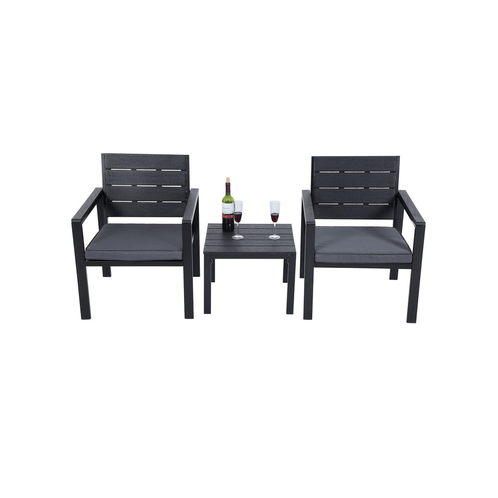 Garden furniture set-3-part-Black