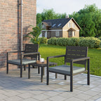 Garden furniture set-3-part-Black