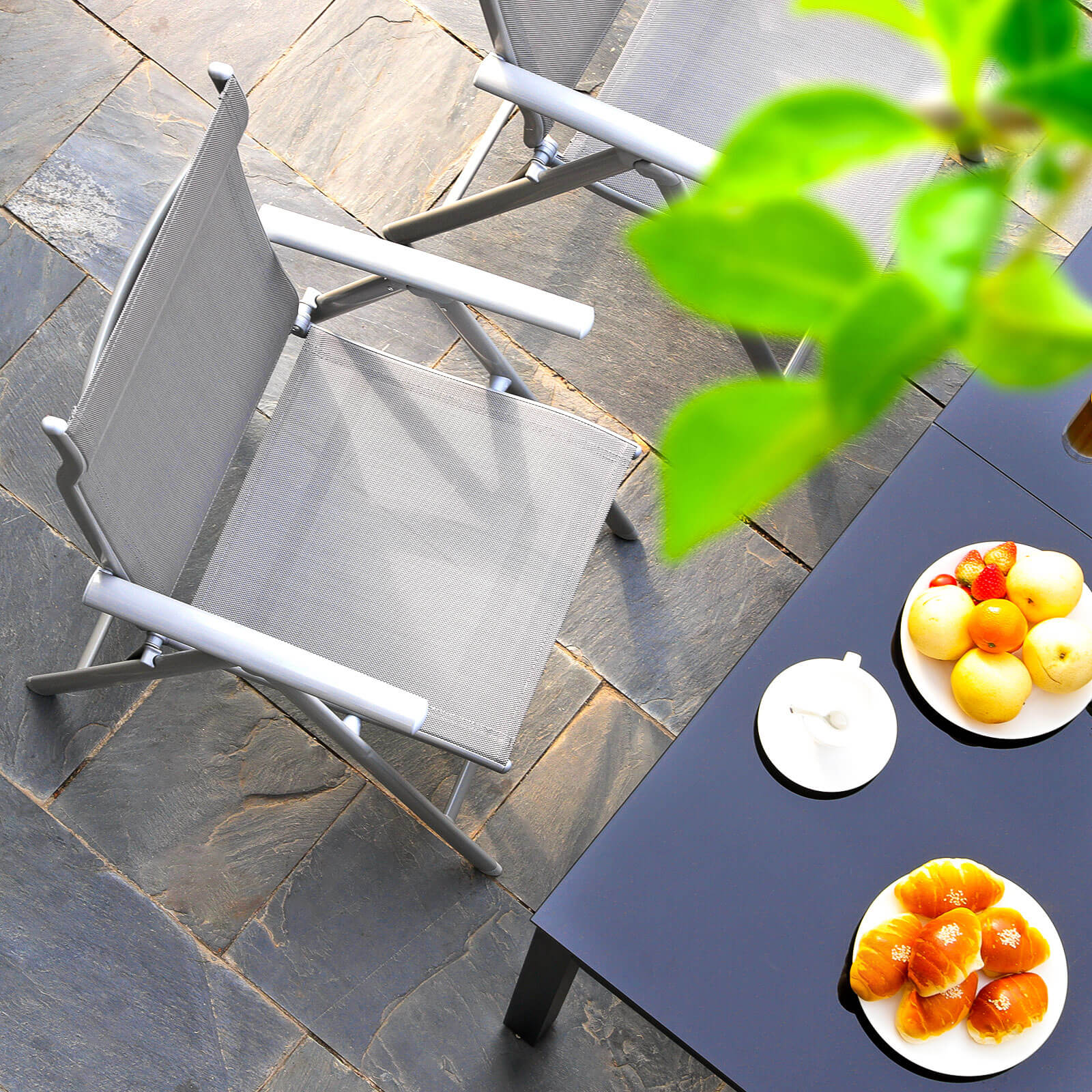 Garden chairs - Set of 2 - Gray