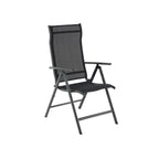 Garden chairs - Set of 4 outdoor chairs - Klapbaar - Aluminum frame - Black