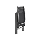 Garden chairs - Set of 4 outdoor chairs - Klapbaar - Aluminum frame - Black