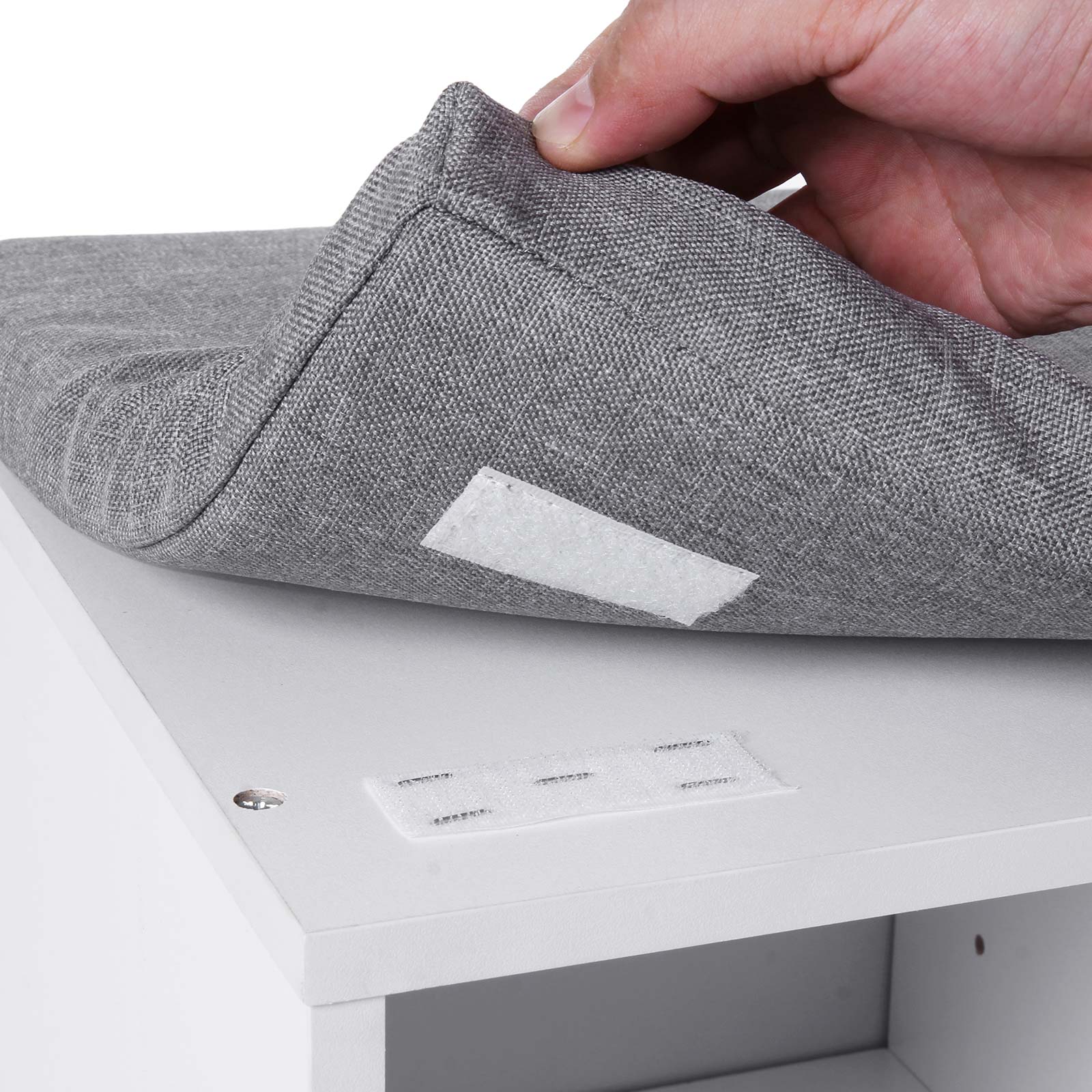 Shoe bank - 10 compartments - sofa - white