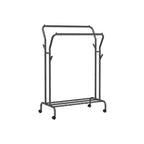 Clothing rack - On wheels - 2 clothing rods - Black