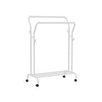Clothing rack - On wheels - 2 clothing rods - Black