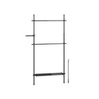 Clothing rack - from floor to ceiling - with matte black shelf