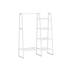 Clothing rack with 5 shelves and steel frame ink -black