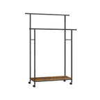Clothing rack - On wheels - Vintage Brown & Ink -Zwart