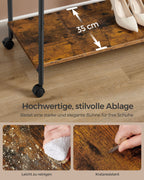 Clothing rack - On wheels - Vintage Brown & Ink -Zwart