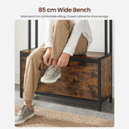 Coat rack - wardrobe with shoe cabinet and bench - clothes rack - shoe storage - vintage brown