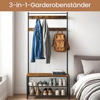 Coat rack - Detached clothing rack with storage space