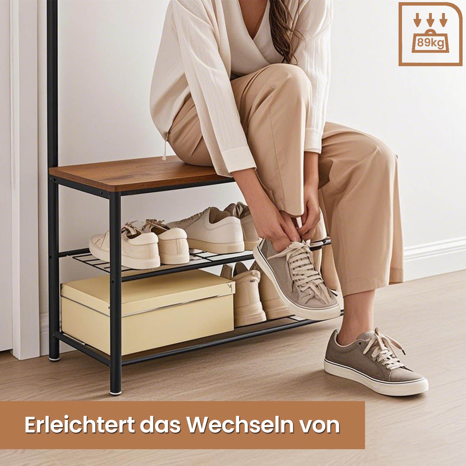 Coat rack - Detached clothing rack with storage space