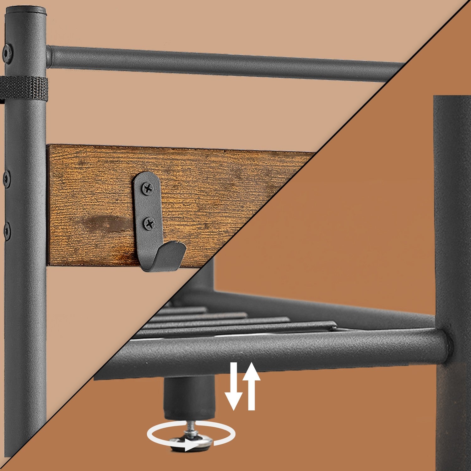Coat rack - Detached clothing rack with storage space