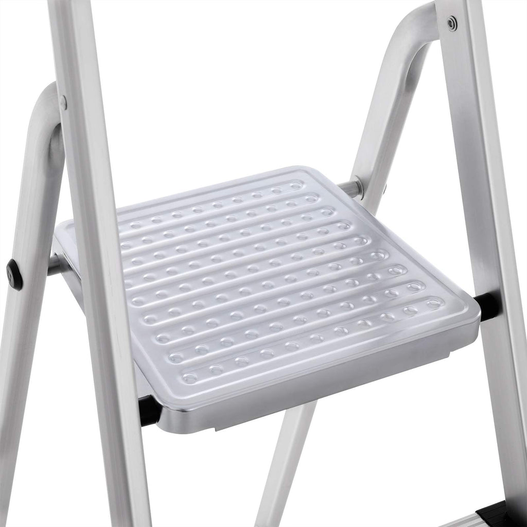 Household Radder - 4 Levels - Aluminum - Anti -slip - Silver