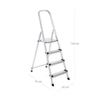 Household Radder - 4 Levels - Aluminum - Anti -slip - Silver
