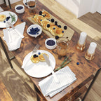 Bartafel - With 3 shelves - Industrial look - Metal frame and wooden leaf - Brown