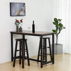 Bar table - kitchen table - industrial design - brown/black