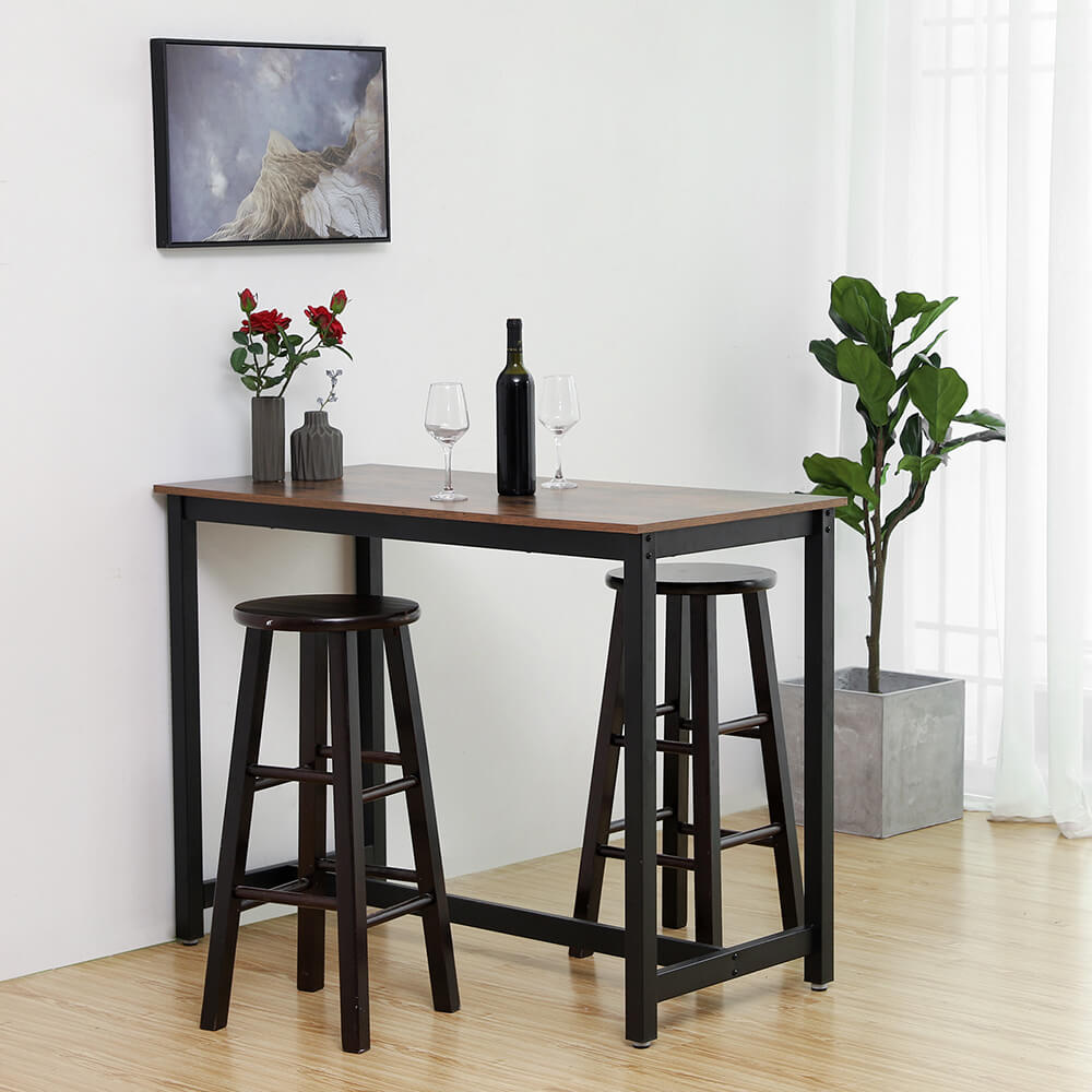 Bar table - kitchen table - industrial design - brown/black
