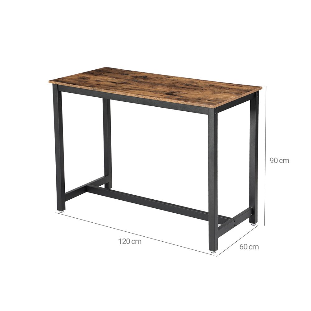 Bar table - kitchen table - industrial design - brown/black