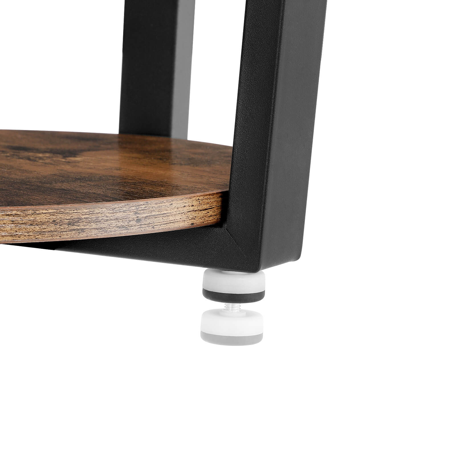 Side table - Round sofa table - bedside table - Living room table - Vintage Brown/Black