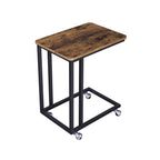 Side table - bedside table - on wheels - 50 x 35 x 60 cm - brown