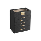 Jewelry box-5 drawers-Modern-Bosgroen-Goud