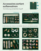 Jewelry box-5 drawers-Modern-Bosgroen-Goud