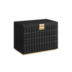 Jewelry box with mirror and 4 levels ink black