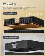 Jewelry box with mirror and 4 levels ink black