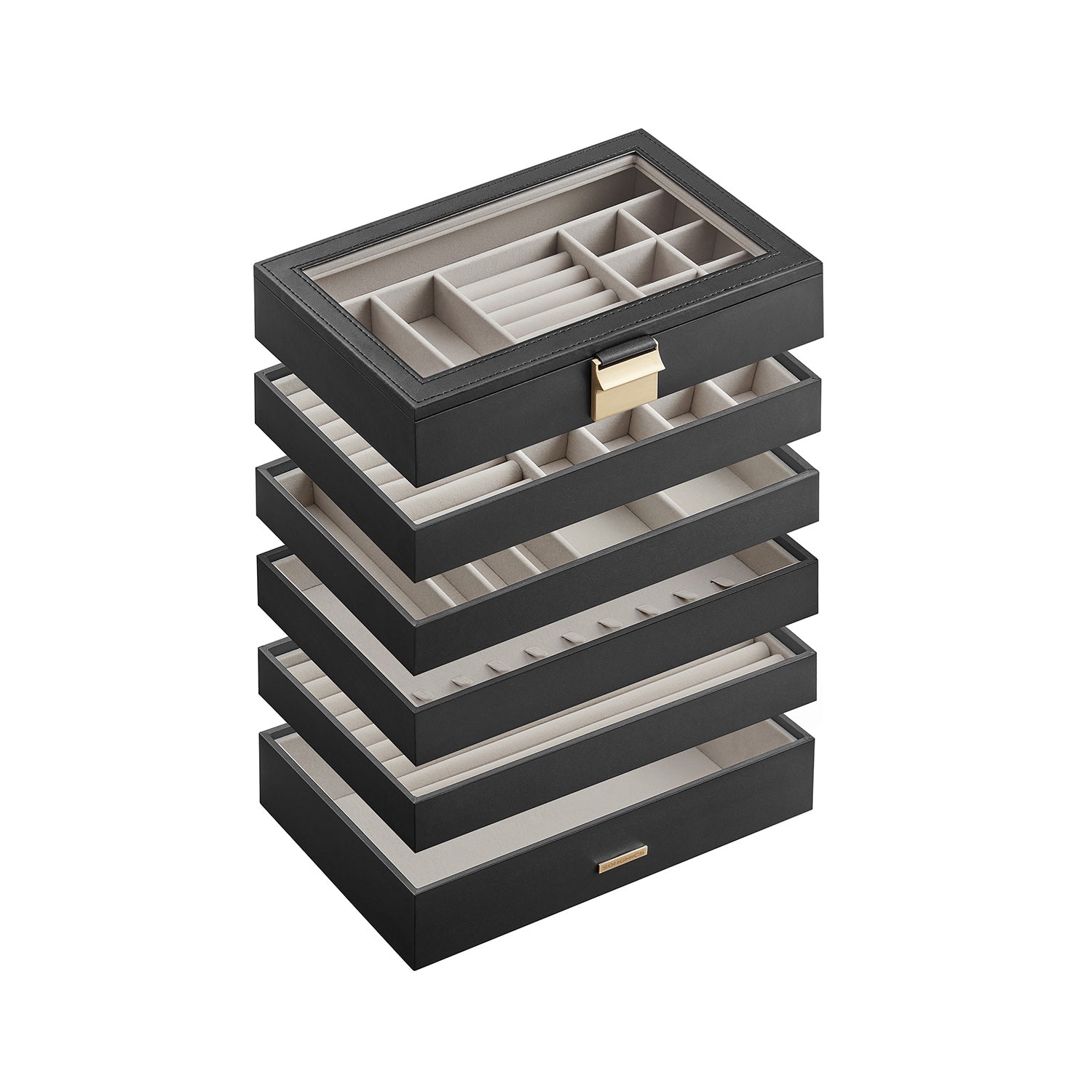 Jewelry box - 6 levels - White