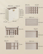 Jewelry box - 6 levels - White