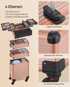 Cosmetic trunk-4-in-1-Make-up case-Champagne Gold