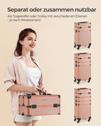 Cosmetic trunk-4-in-1-Make-up case-Champagne Gold